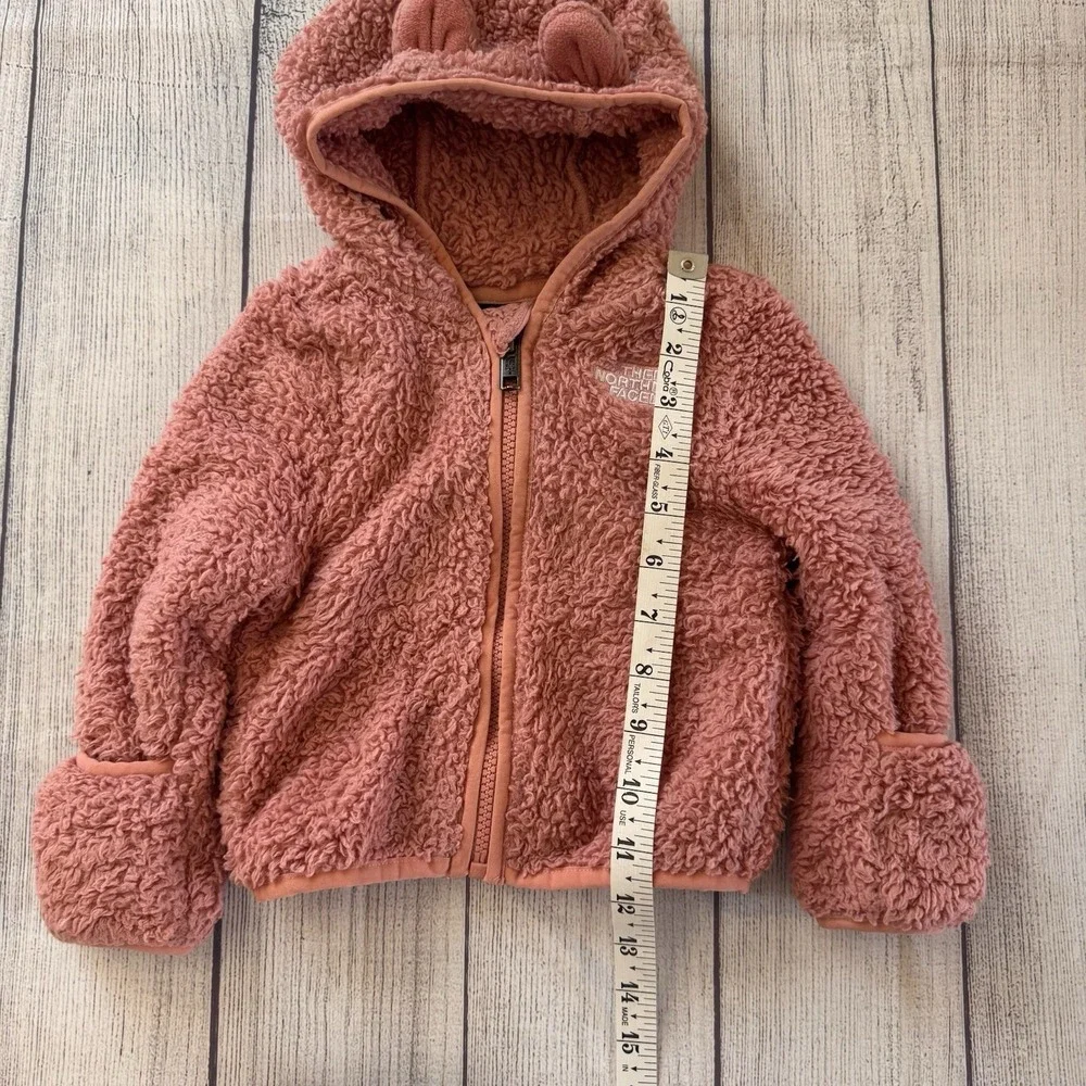 The North Face Baby Campshire Bear Hoodie Jacket Pink Moss 6-12 Months Ears